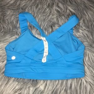 Lululemon blue sports bra with cross cross back